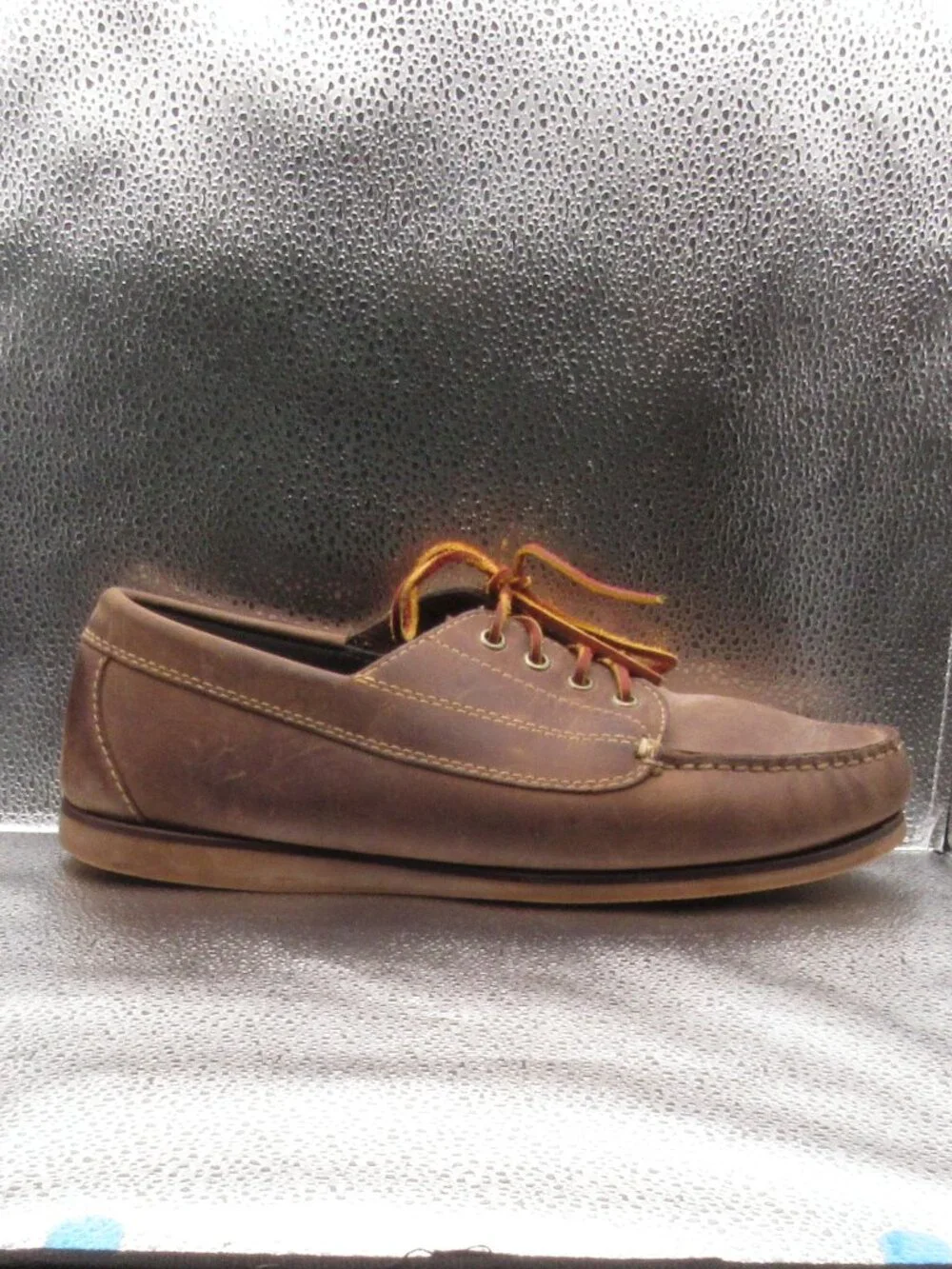 LL Bean Boat Shoes Men 11 D Brown Signature Jackman Blucher Moc Leather 281250